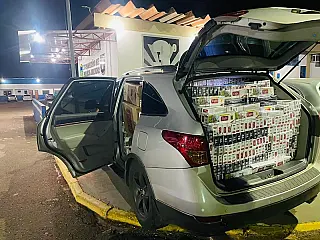 PM apreende 3.400 pacotes de cigarros em Vila Vargas
