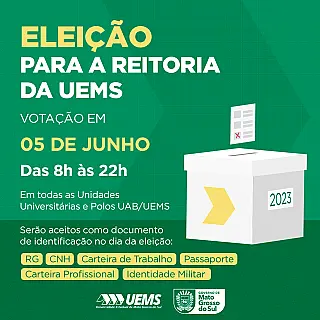 Eleição para a reitoria da UEMS ocorre na próxima segunda-feira