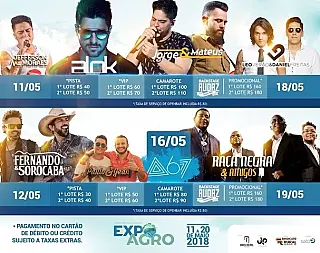 Cantores da Expoagro vão se apresentar de graça uma semana antes em festa no Paraná