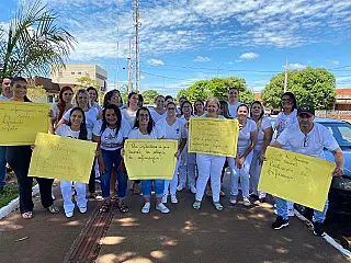 Enfermagem protesta pela implantação dos novos valores