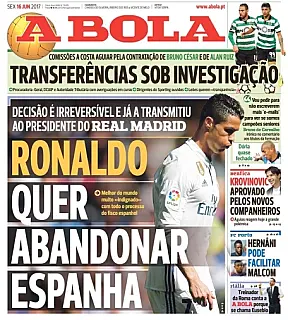 CR7 quer deixar a Espanha após acusação de sonegação fiscal