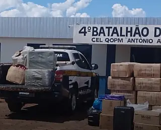 PM intercepta carregamento de mercadorias na fronteira