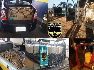 Balanço da PM rodoviária apreende 6 ton de maconha e 30 mil pacotes de cigarros