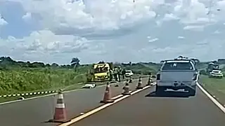 Trabalhador morre atropelado enquanto consertava asfalto em rodovia
