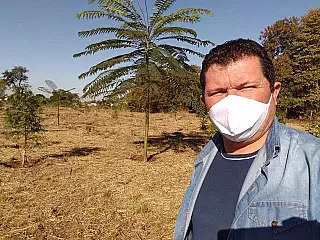 Olavo Sul agradece pela limpeza da área do bosque 'Junior Bitencourt'