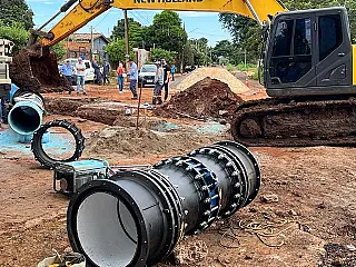 Sanesul executa realocação de adutora em Dourados