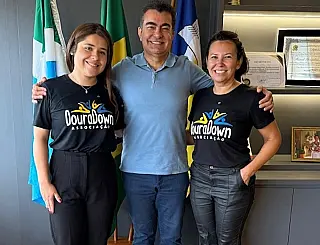 Karla Gomes apresenta Douradown ao prefeito Marçal Filho