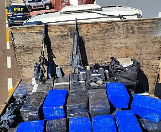Caminhão de MS levava maconha e armas para o PR