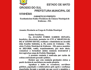 Juliano pode trocar Ivinhema por MS