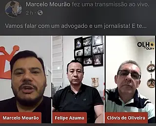Live com Marcelo Mourão reúne jornalista e advogado em debate de interesse nacional