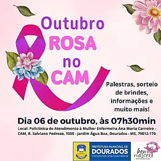 Lançamento da Campanha Outubro Rosa acontece nesta quinta-feira