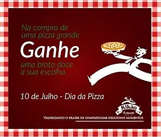 Dia da Pizza é celebrado com promoção especial no Kikão