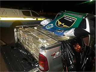 Mais de 1 tonelada de maconha é apreendida pela polícia na MS-164