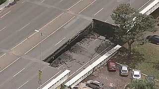 Parte de viaduto desaba no centro de Brasília e atinge restaurante