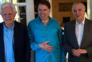 Michel Temer encontra Silvio Santos para acertar ida a programas do SBT