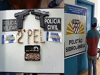 Denúncia anônima revela local com arsenal de munições e pistolas