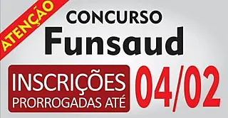 Inscrição para concurso da Funsaud vai até dia 4 de fevereiro