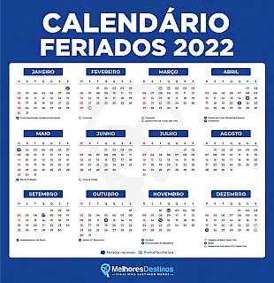 Ano de 2022 terá apenas um feriado nacional prolongado