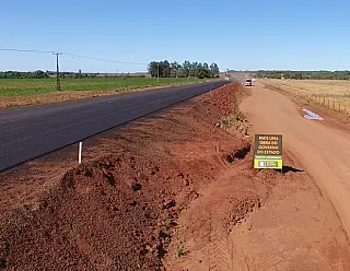 Novo trecho de asfalto beneficia MS 379 entre Laguna e trevo de Ponta Porã