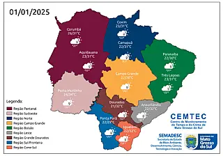 2025 deve começar com chuvas em várias partes de MS