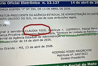 Servidora denunciada por furto é nomeada na Agepen