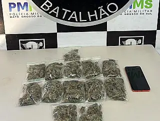 PM apreende maconha e prende distribuidor
