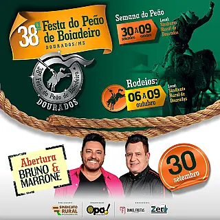 Show do Bruno & Marrone abre oficialmente a 38ª Festa do Peão de Boiadeiro