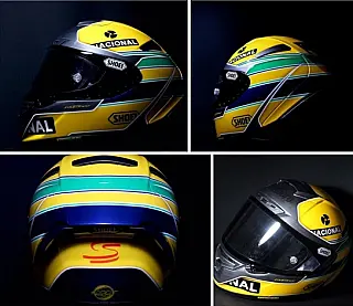 Releitura de pintura do capacete de Ayrton Senna é feita por designer espanhol