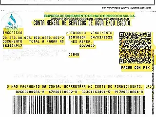 Pix paga água