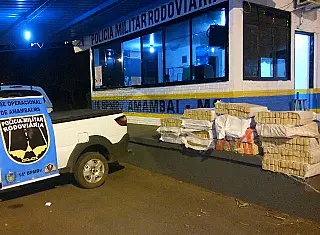 Polícia de Amambai apreende camionete com 405 quilos de maconha