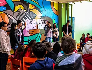 Curso de Nutrição da Unigran leva projeto a escola