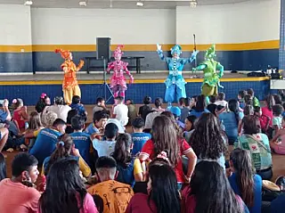 Alunos da área rural festejam Natal
