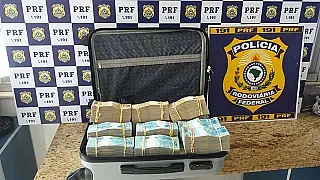 PRF encontra R$ 700 mil dentro de mala em ônibus