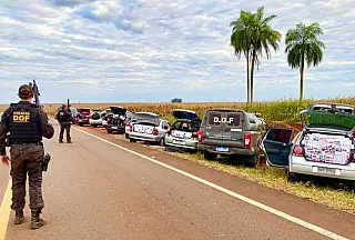 DOF apreende quase meio milhão em nove carros