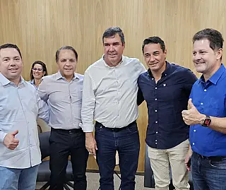 Rodrigo Sacuno é recebido por Riedel e deputados na Capital