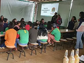 Estudantes aprendem sobre prevenção de acidentes