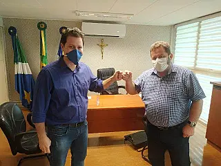 Deputado Renato Câmara visita o presidente da Câmara de Dourados