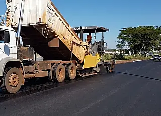 Trecho da Marcelino Pires é interditado para recapeamento na saída de Dourados