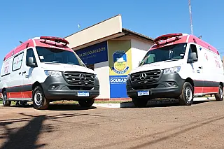 Samu recebe duas novas UTI's móveis adquiridas pela Prefeitura de Dourados
