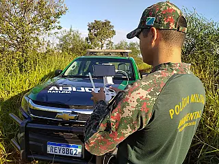 PMA usa drone em fiscalização de pesca e no entorno do rio Dourados