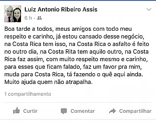 Vereador de Cassilândia causa polêmica ao mandar população mudar de cidade