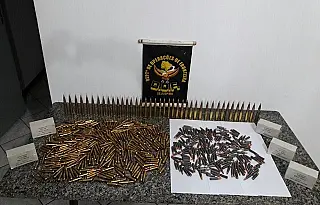 DOF prende dupla com 540 munições de pistola e metralhadora na fronteira