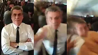 Veja o vídeo: Romero Jucá é desafiado e tenta agredir pessoa que o filmava em avião