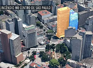 Prédio de 24 andares ocupado por sem teto pega fogo e desaba no centro de SP