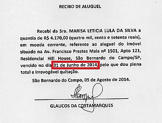 Recibos com datas que não existem são apresentados pela defesa de Lula