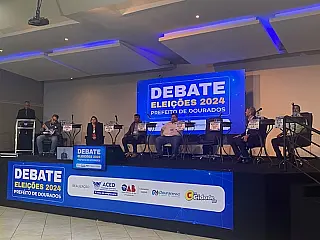 Com Marçal ausente, seis candidatos debatem Dourados
