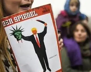 Revista alemã mostra Trump decapitando Estátua da Liberdade