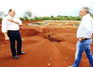 Miglioli visita Estação quer vai garantir mais 12 mil ligações de esgoto em Dourados