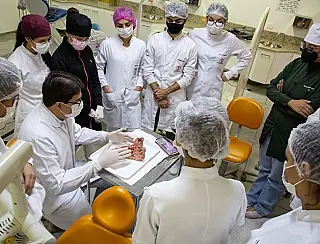 Mandíbula de porco é usada em 'aulão'