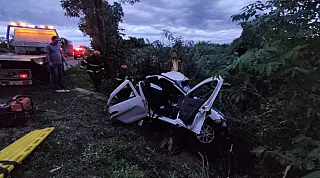 Duas mulheres morrem após carro sair da pista e colidir com árvore em estrada no Pantanal